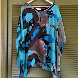 Caroline Rose Flowy Abstract Blouse